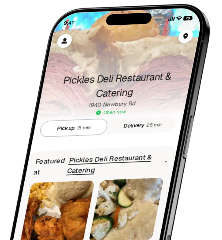 Pickles Deli Restaurant & Catering app preview