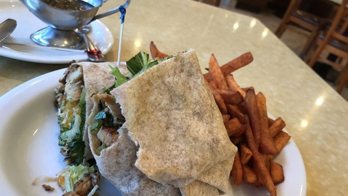 Garlic Chicken Wrap.