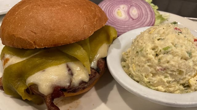 Ortega Bacon Cheeseburger.