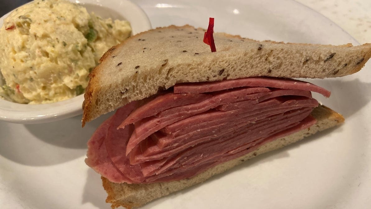 Kosher Salami Sandwich.