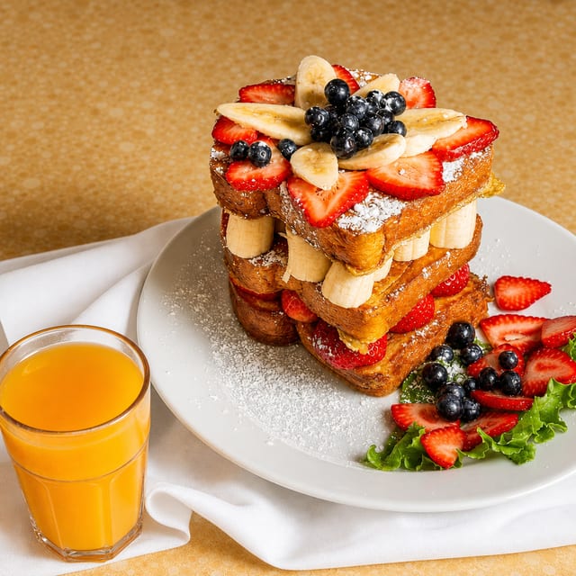 Towering Cinnamon French Toast.