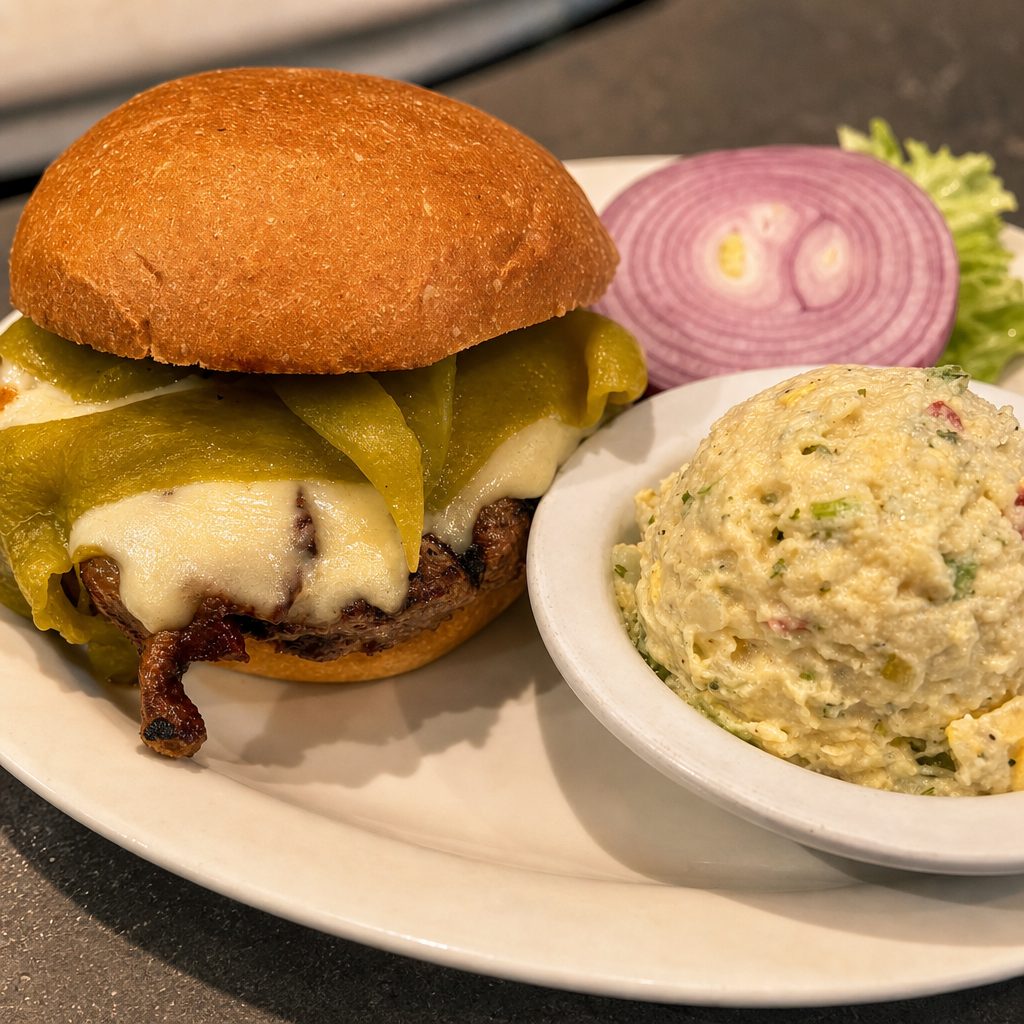 Ortega Bacon Cheeseburger.