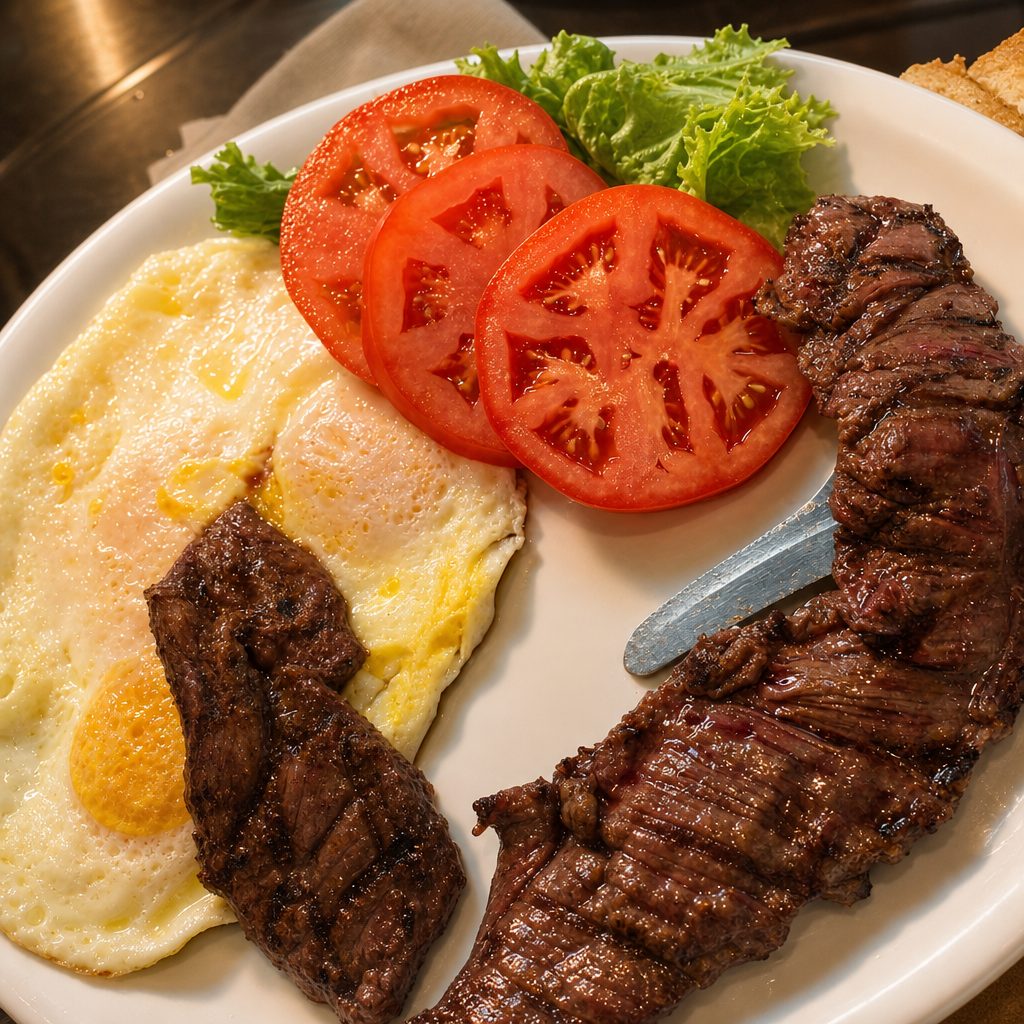 Skirt Steak & Eggs.