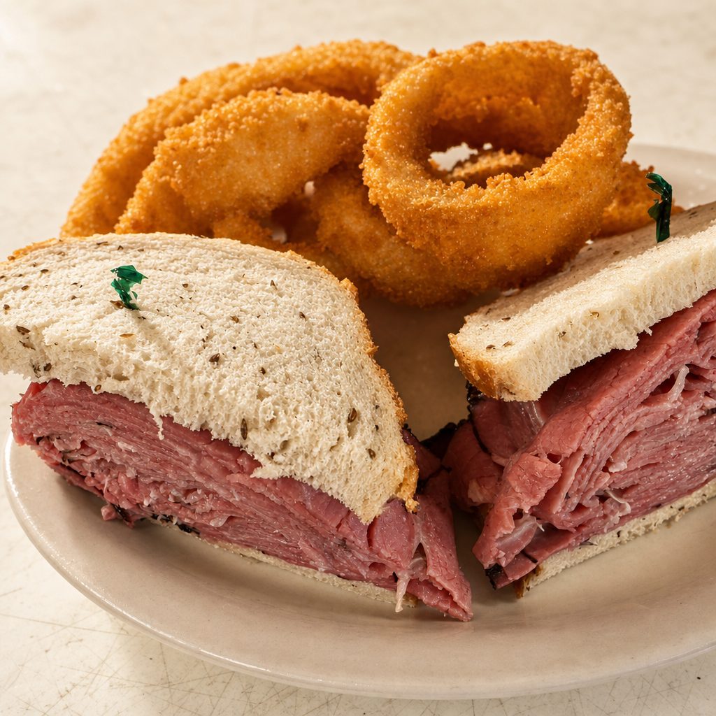 New York Pastrami Sandwich.
