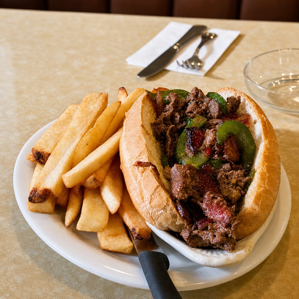 Skirt Steak Sandwich.