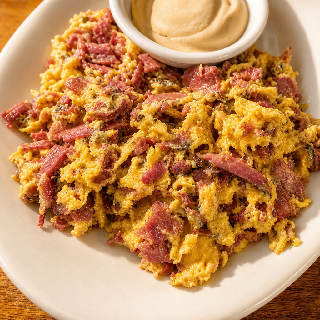 Pastrami & Eggs Scramble.