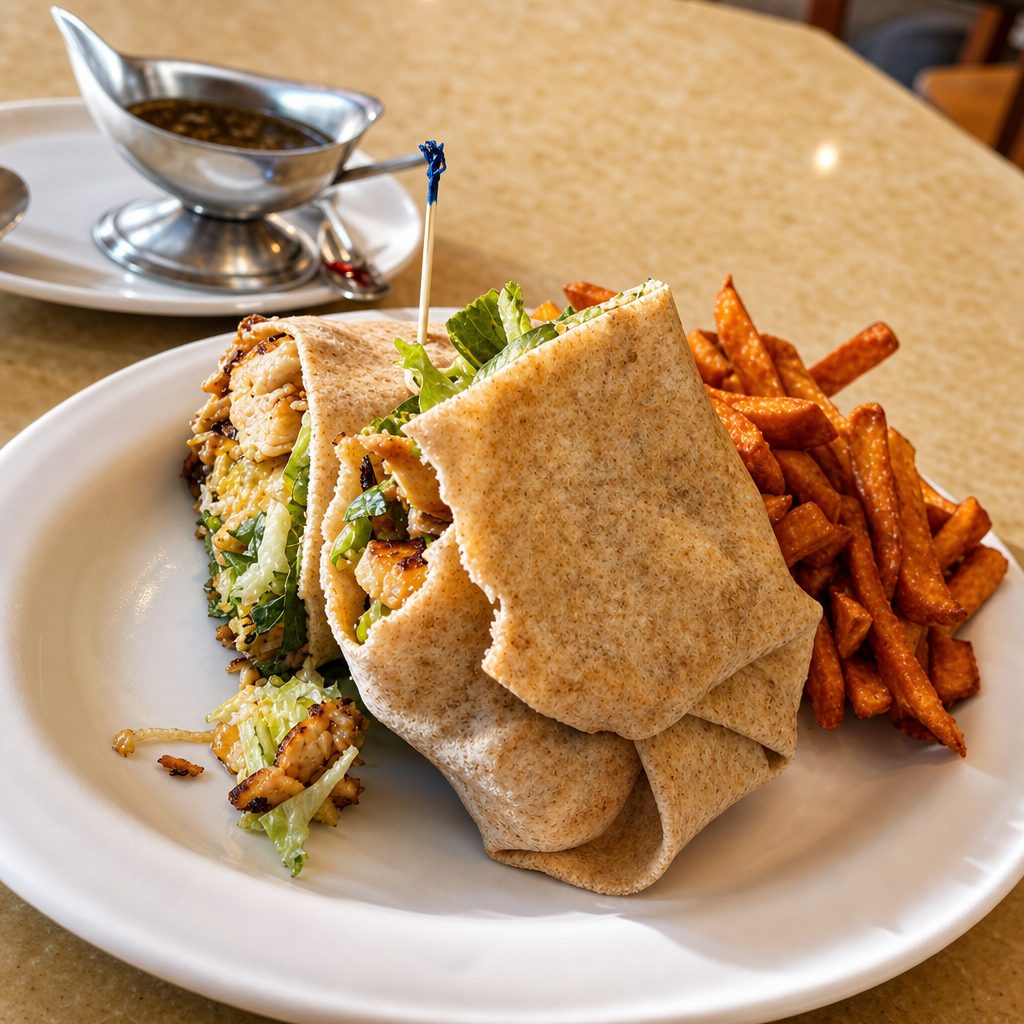 Garlic Chicken Wrap.
